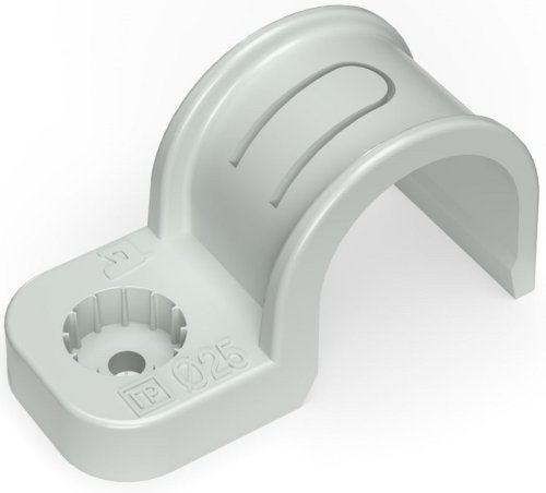 Крепёж-скоба Промрукав Д=25 под пистолет серый (уп. 50шт) картинка